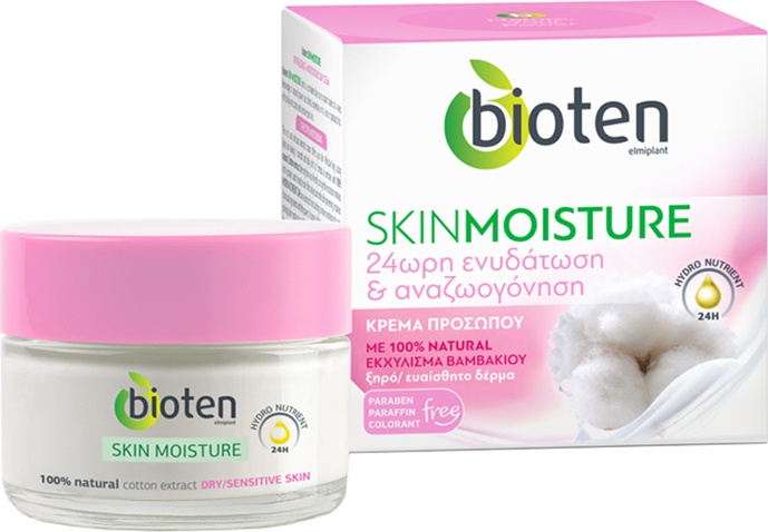Bioten Skin Moisture 24H Hydration & Regeneration With Cotton Extract For Dry & Sensitive Skin