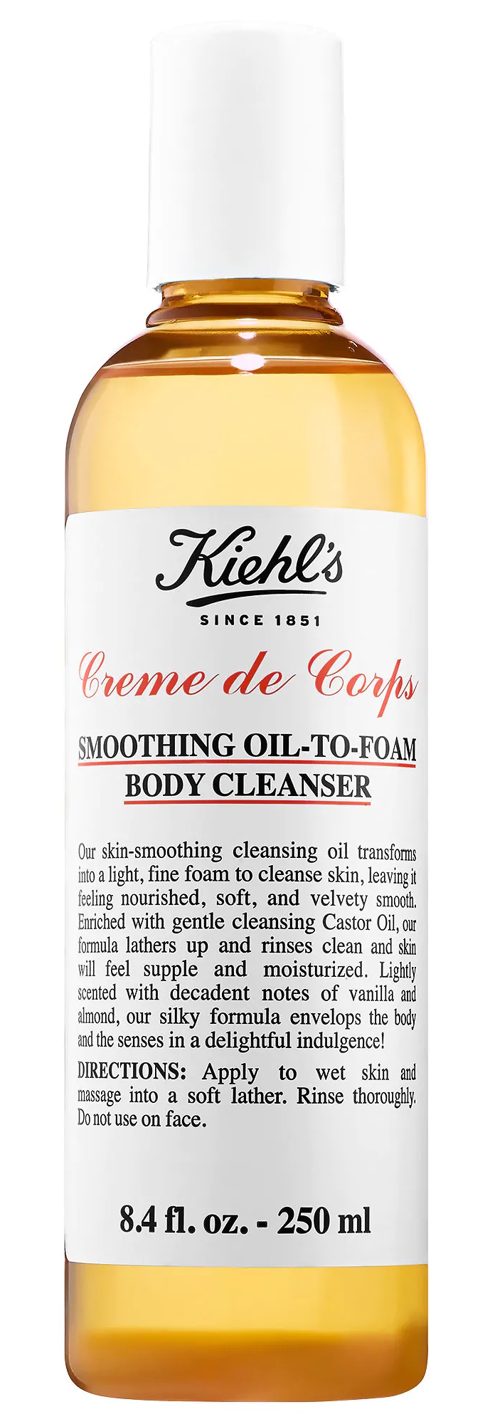 Kiehl’s Crème De Corps Smoothing Oil To Foam Body Cleanser