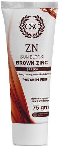 CSC ZN Sun Block Brown Zinc SPF 50+