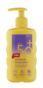 Coles Sensitive Sunscreen Spf 50+