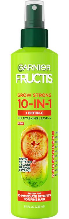 Garnier Fructis Grow Strong Thickening 10-in-1 Spray, Biotin-c