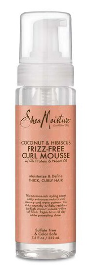 Shea Moisture Coconut And Hibiscus Frizz Free Curl Mousse