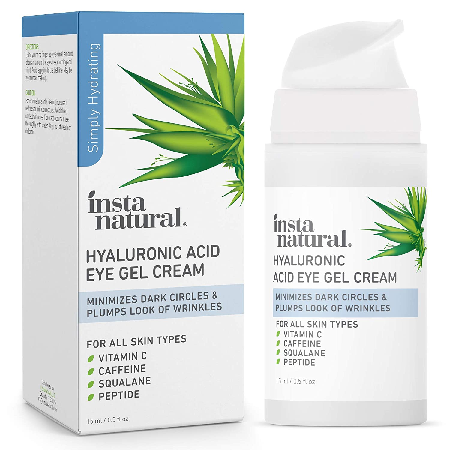 Insta Natural Hyaluronic Acid Eye Gel Cream