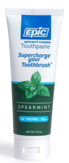 Epic Xylitol Spearmint Toothpaste - With Fluoride