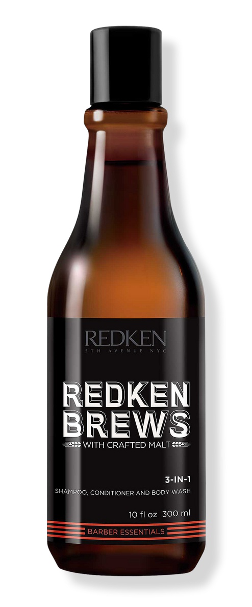 Redken Brews 3-in-1 Shampoo, Conditioner & Body Wash