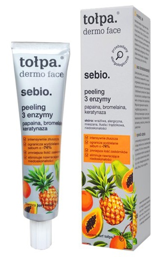 Tołpa Dermo Face Sebio Peeling 3 Enzymy Papaina, Bromelaina, Keratynaza