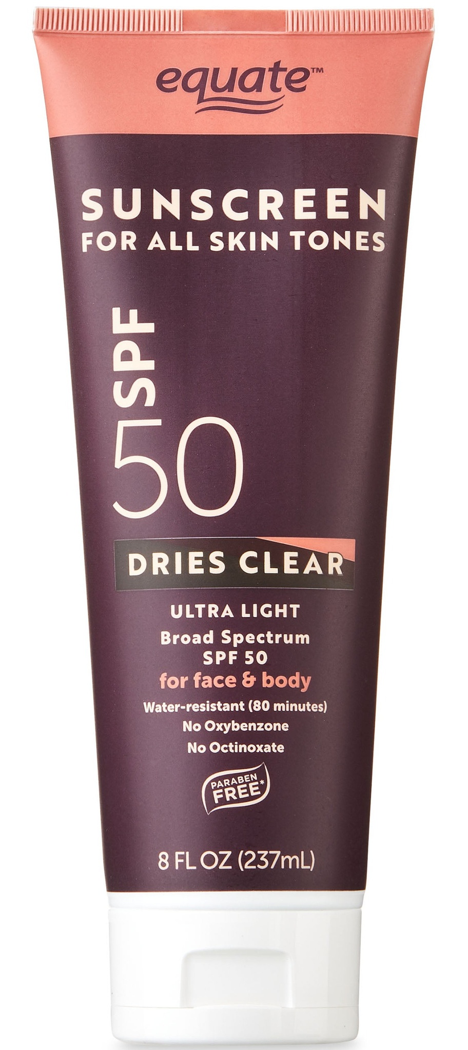 Equate Ultra Light Broad Spectrum Sunscreen Lotion For All Skin Tones, SPF 50