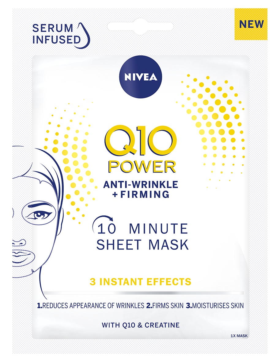 Nivea Q10 Power Anti-wrinkle + Firming 10 Minute Sheet Mask