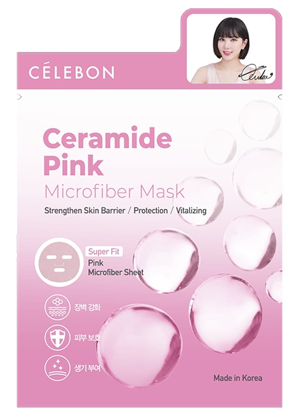 CÉLEBON Ceramide Pink Microfiber Mask