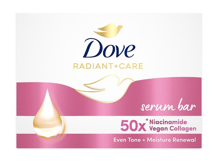 Dove soap Dove Radiant + Care Serum Bar 50x Niacinamide + Vegan Collagen