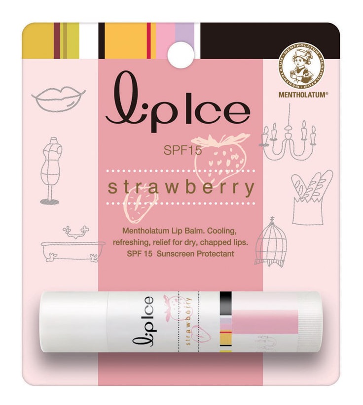 Mentholatum Lip Ice Strawberry Lip Balm Spf 15