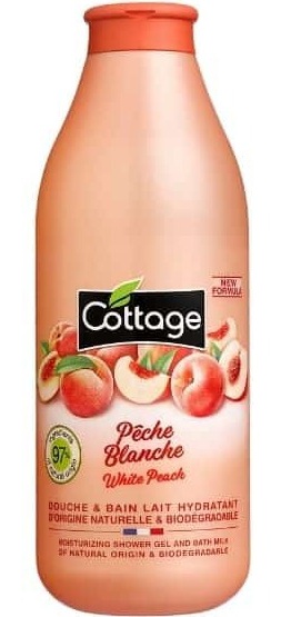 Cottage White Peach Shower Gel And Bath Milk