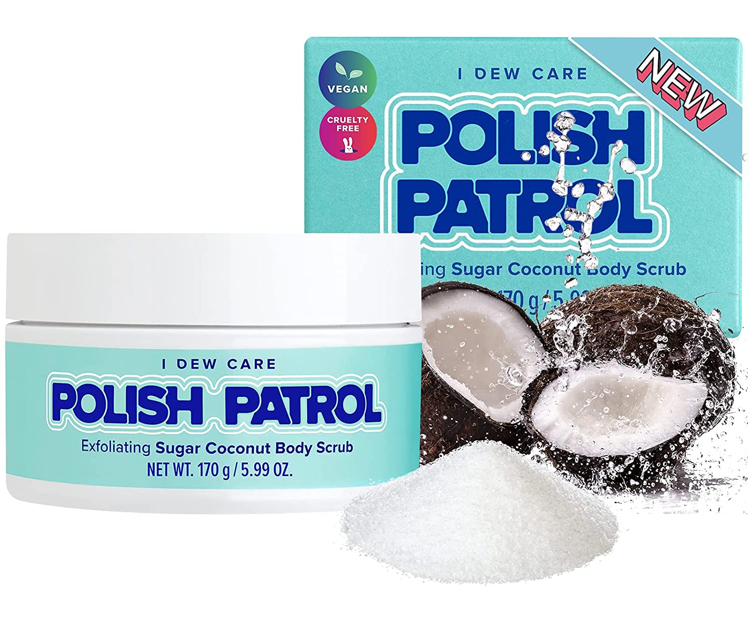 I Dew Care Polish Patrol Exfoliating Sugar Coconut Body Scrub