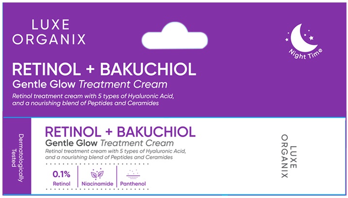 Luxe Organix Advanced Retinol + Bakuchiol Overnight Glow Gentle Treatment Cream
