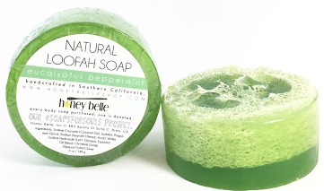 Honey Belle Eucalyptus Peppermint Loofah Soap