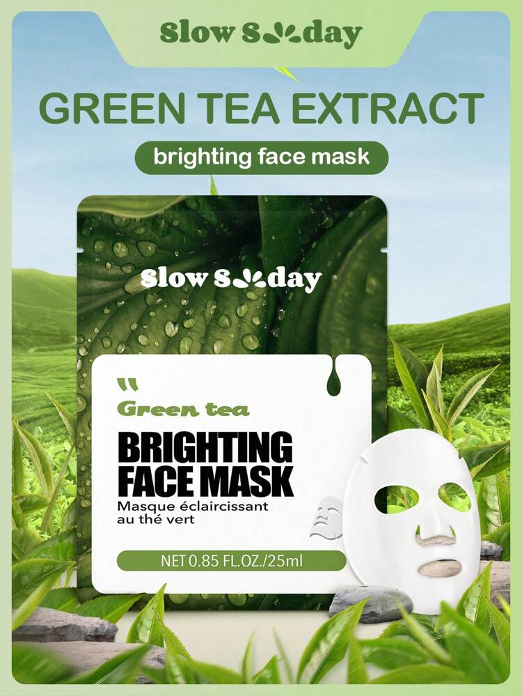 Shein Slow Sunday Green Tea Brighting Face Mask