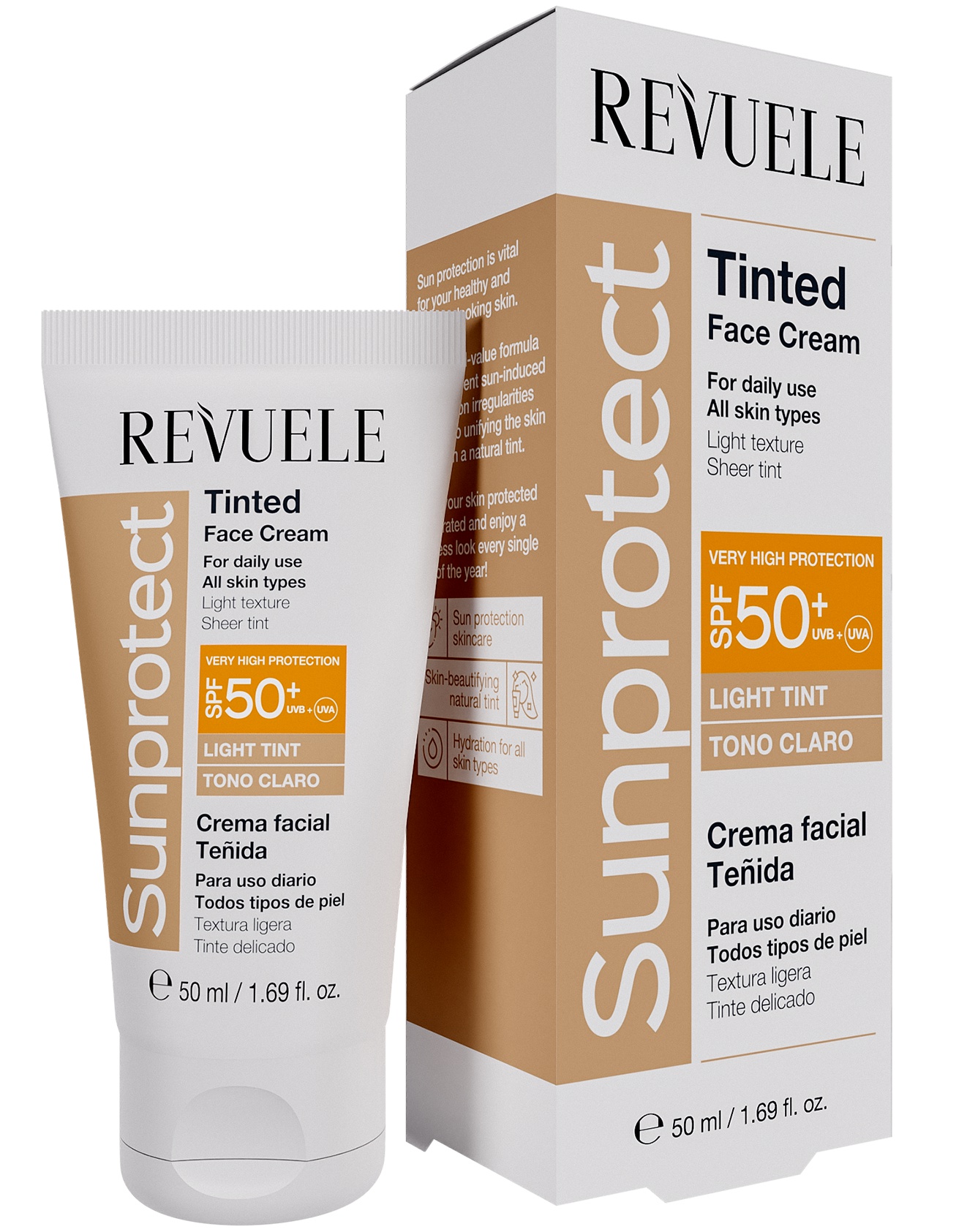 Revuele Sunprotect Tinted Face Cream SPF 50+