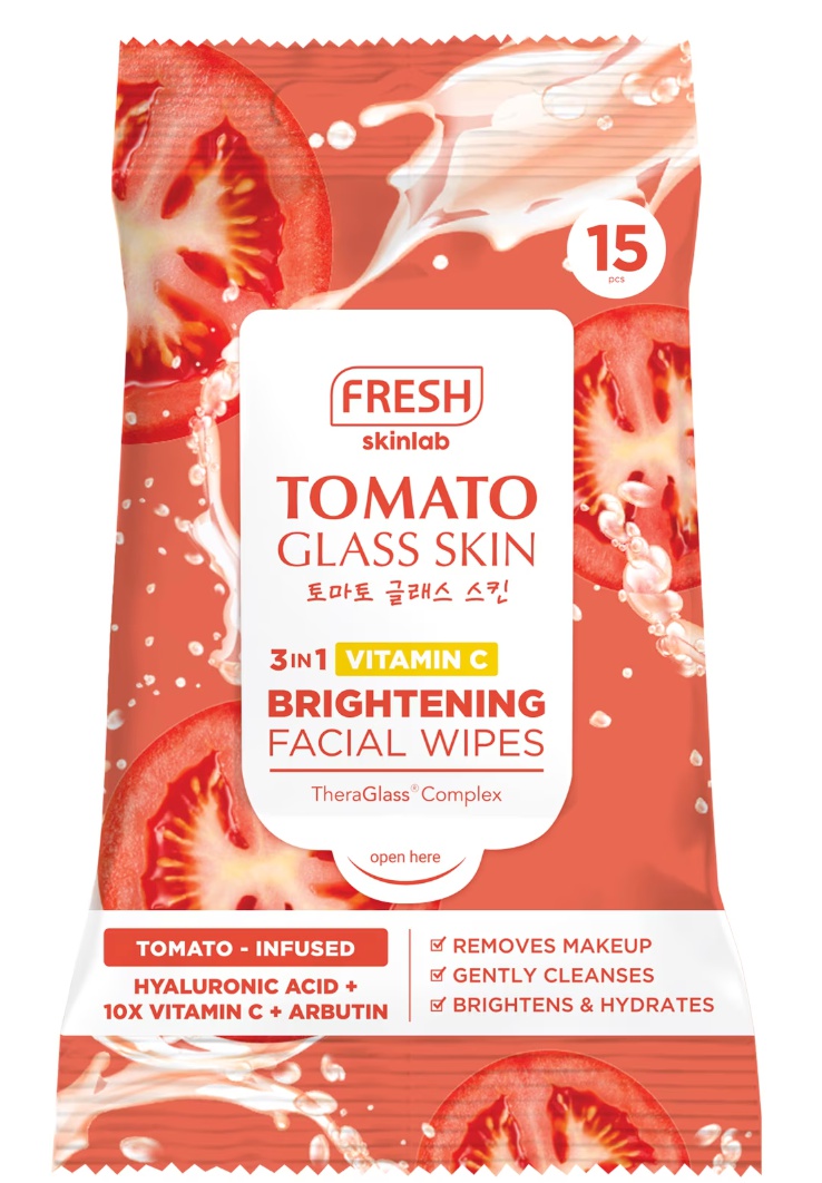 Fresh Skinlab Tomato Glass Skin Brightening Facial Wipes