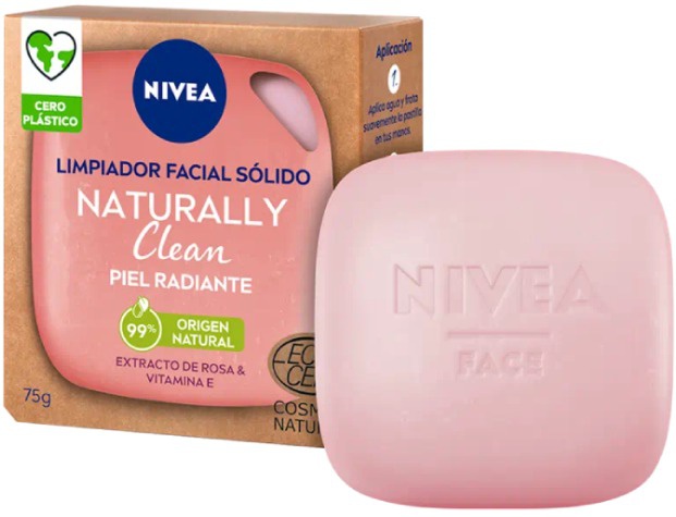 Nivea Naturally Clean Limpiador Facial Sólido Piel Radiante