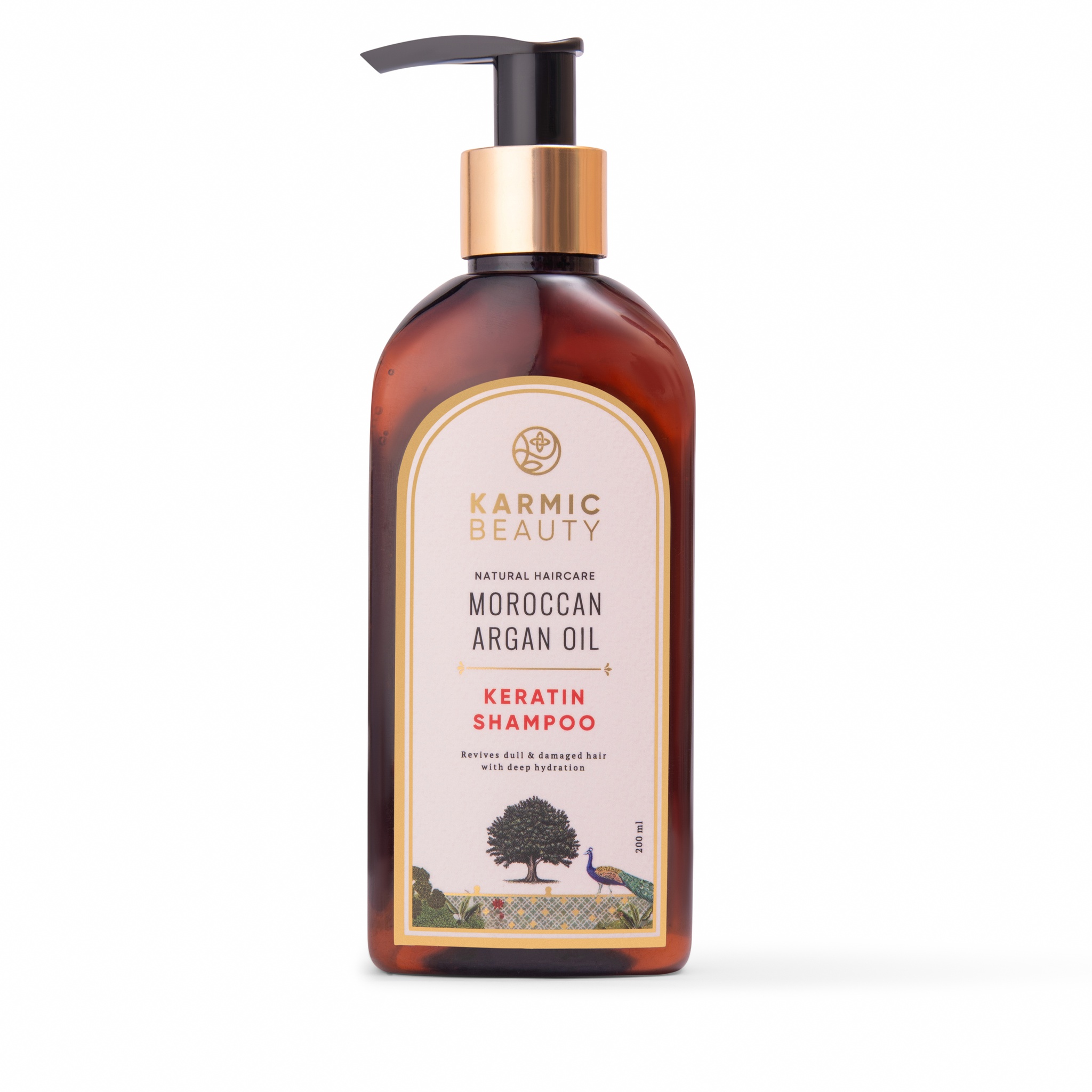 KARMIC BEAUTY Natural Haircare Moroccan Argan Oil And Keratin Shampoo