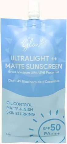 Hello Glow Ultralight ++ Matte Sunscreen SPF50