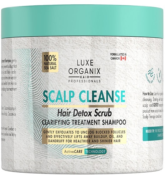 Luxe Organix Scalp Cleanse Hair Detox Scrub Clarifying Treatment Shampoo