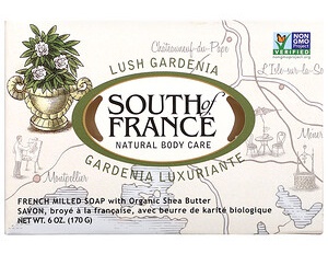 South of France Lush Gardenia, French Milled Soap With Organic Shea Butter