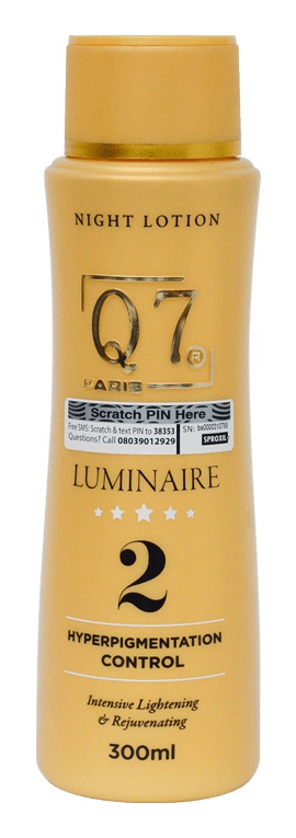 Q7 Paris Luminaire Lotion 2 – Hyperpigmentation Control Intensive Lightening & Rejuvenating Night Lotion