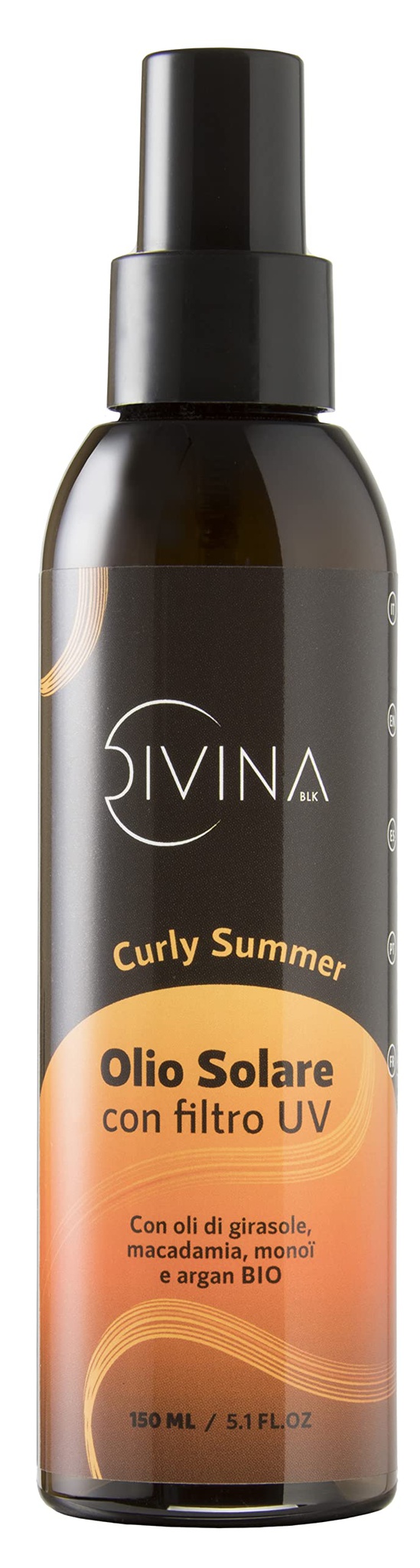 Divina BLK Curly Summer - Olio Solare Con Filtro UV