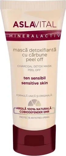 Farmec Romania Aslavital Mineralactiv Charcoal Detox Mask Peel Off