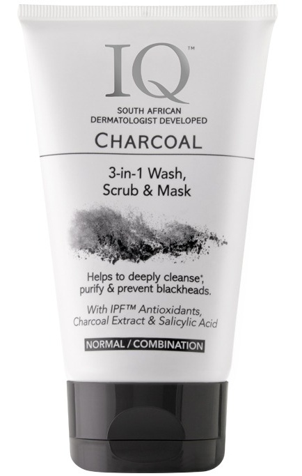 IQ Charcoal 3-in-1 Wash, Scrub & Mask