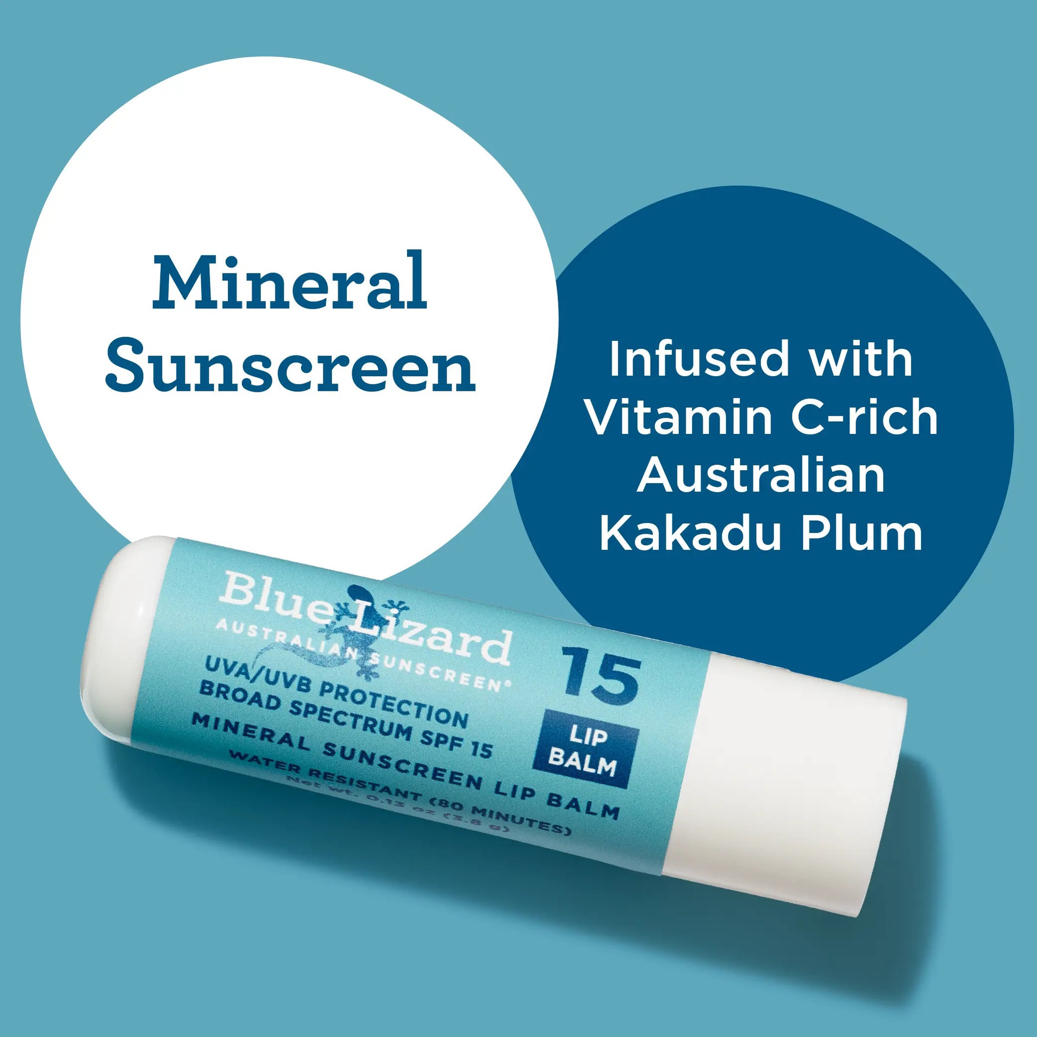 BLUE LIZARD AUSTRALIAN SUNSCREEN Mineral SPF 15 Lip Balm