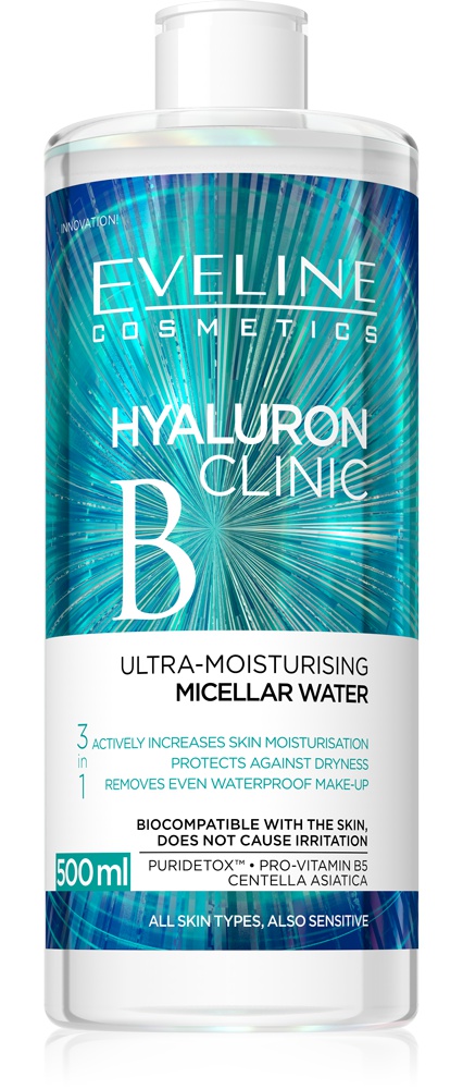 Eveline Hyaluron Clinic Ultra-Moisturizing Micellar Water 3in1