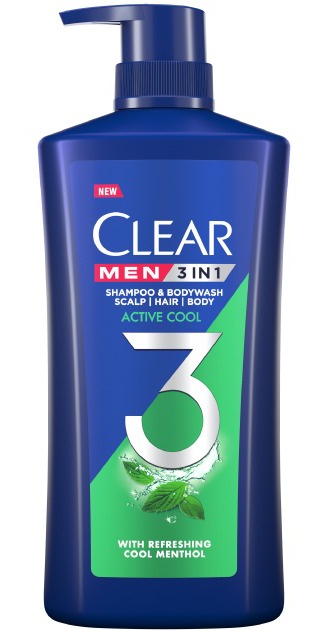 Clear Men 3 In 1  Active Cool