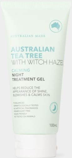 anko Australian Tea Tree With Witch Hazel Calming Night Treatment Gel