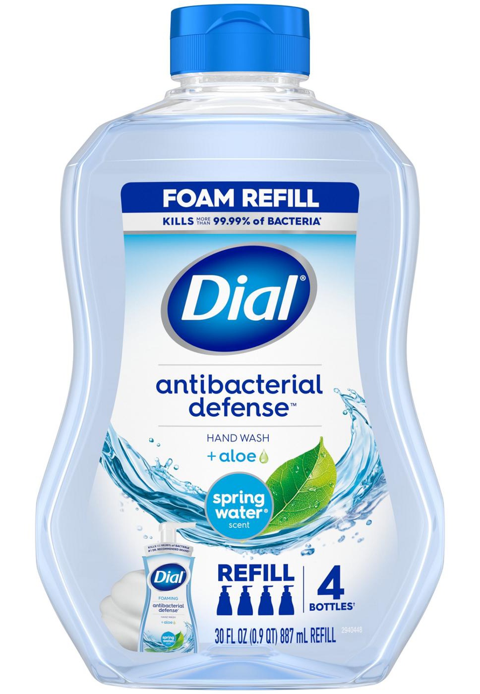 Dial Antibacterial Foaming Hand Wash Refill, Spring Water