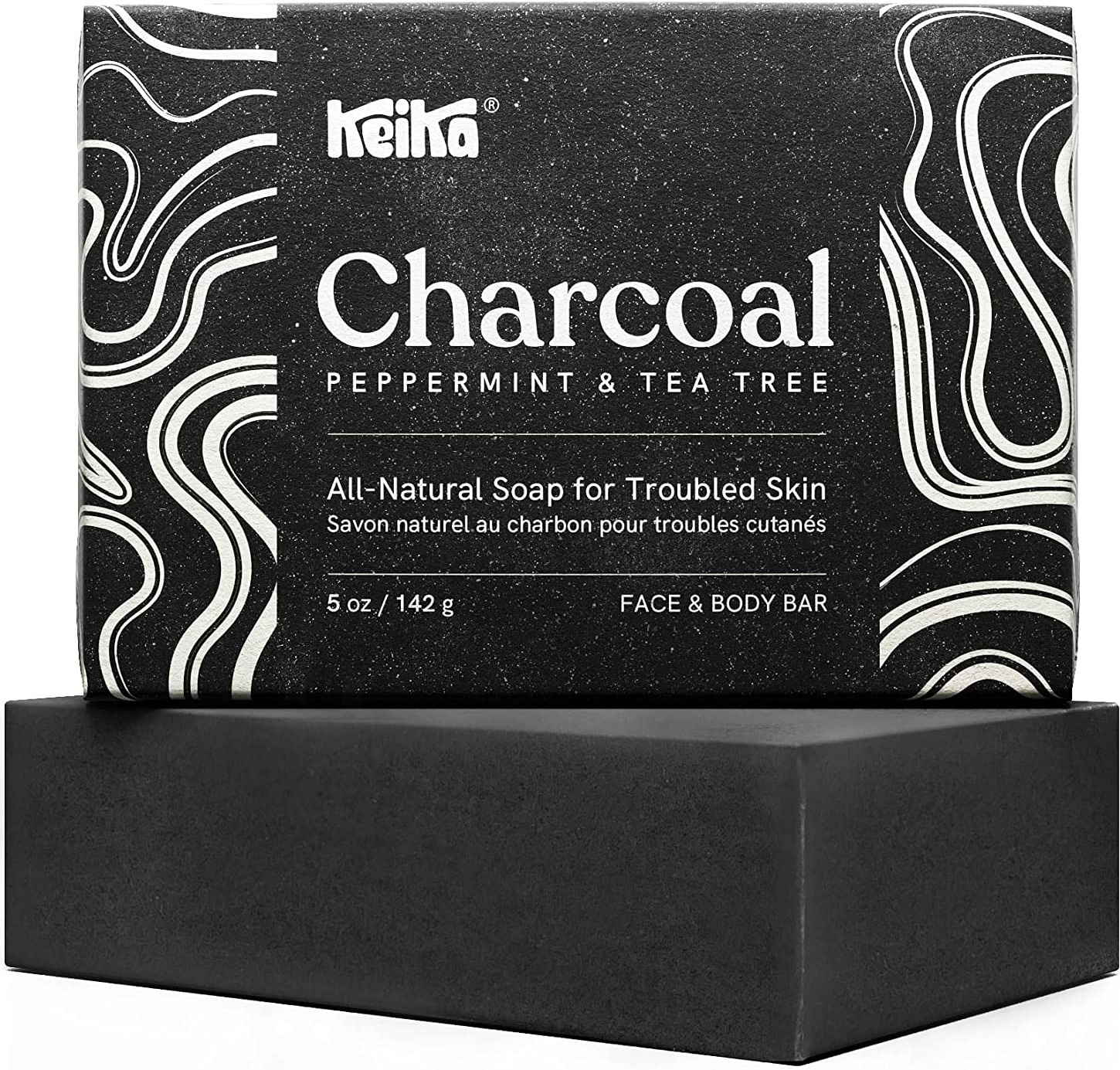 Keika Charcoal Black Soap Bar