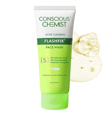 Concious chemist Oil Control & Acne Clearing Exfoliating Face Wash | AHA, BHA & Cica Extract