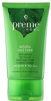 Preme Nobu Natural Face Foam Chlorophyllin, Tree Tree Oil, Hop & Sage Extract Ceramide Complex