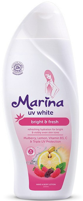 Marina UV White Hand And Body Lotion Bright And Fresh