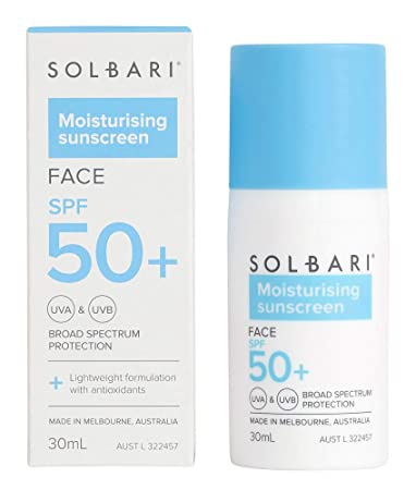 Solbari Moisturising Sunscreen Spf 50+