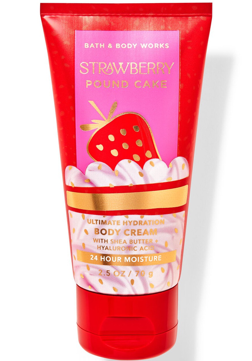 Bath & Body Works Strawberry Pound Cake Body Cream (with Shea Butter + Hyaluronic Acid)