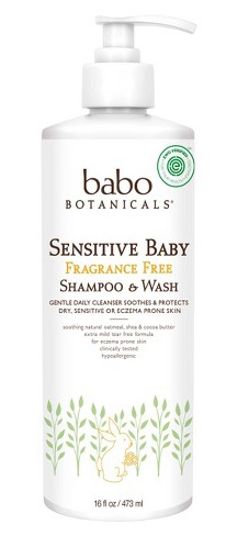 Babo Botanicals Sensitive Baby Fragrance Free Shampoo And Wash