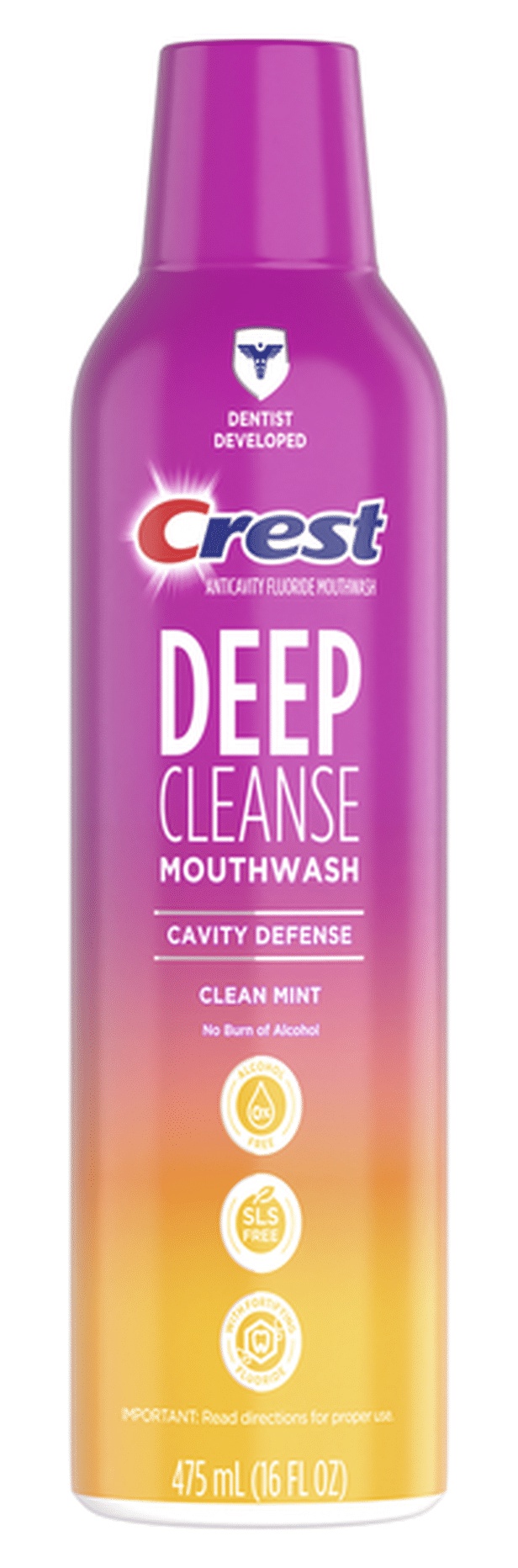 Crest Deep Cleanse Cavity Defense Mouthwash Clean Mint