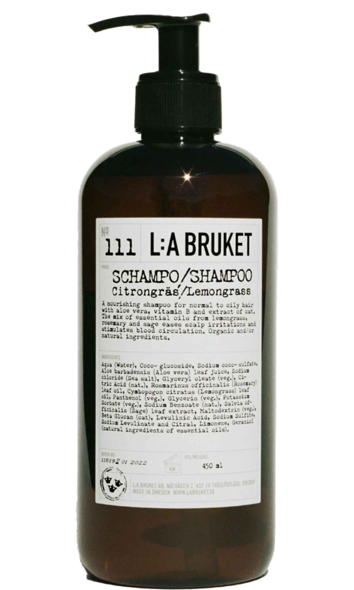 l:a bruket No.111 Lemongrass Shampoo