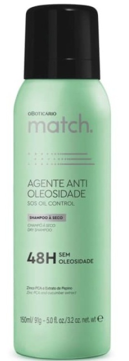 O Boticário Match Shampoo Seco Agente Antioleosidade