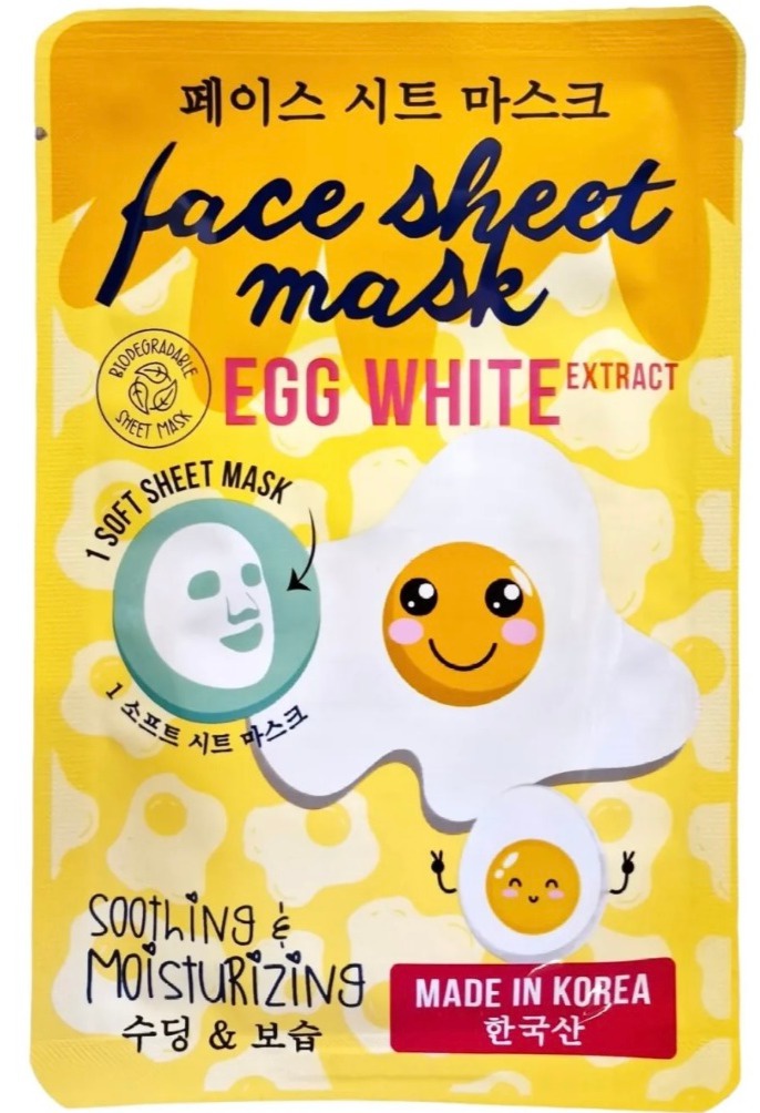 Wow oriental Action Face Sheet Mask Egg White