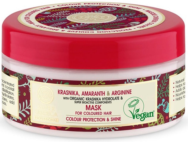 Natura Siberica Krasnika, Amaranth & Arginine Mask For Coloured Hair