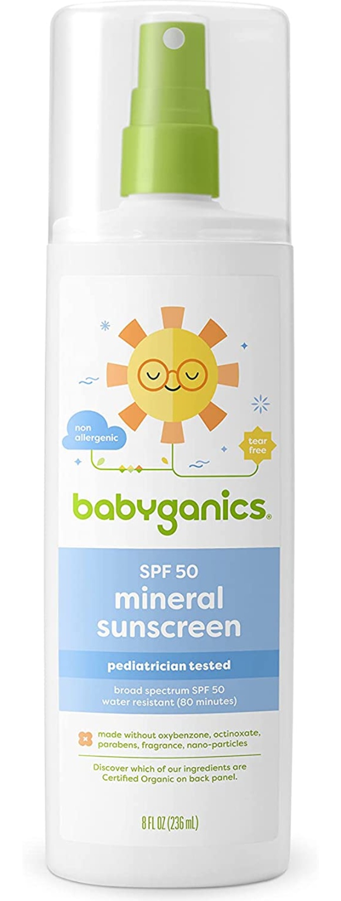 Babyganics SPF 50 Mineral Baby Sunscreen Spray