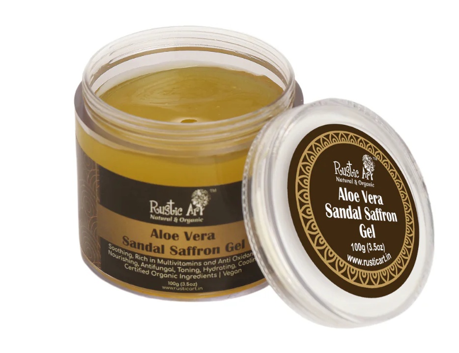 Rustic art Aloe Vera Sandal Saffron Gel With Niacinamide